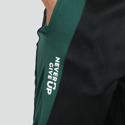 2672-FX Dry Fit Side Panel Men Trouser-FX004-Black Green