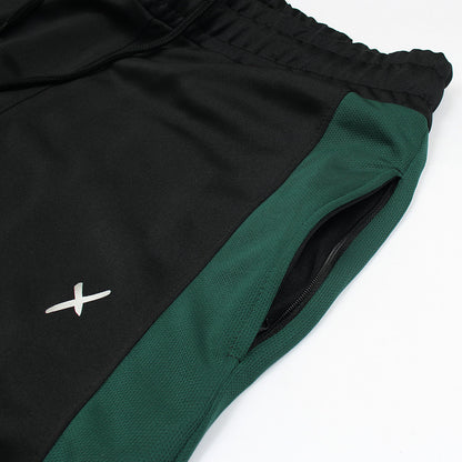 2672-FX Dry Fit Side Panel Men Trouser-FX004-Black Green