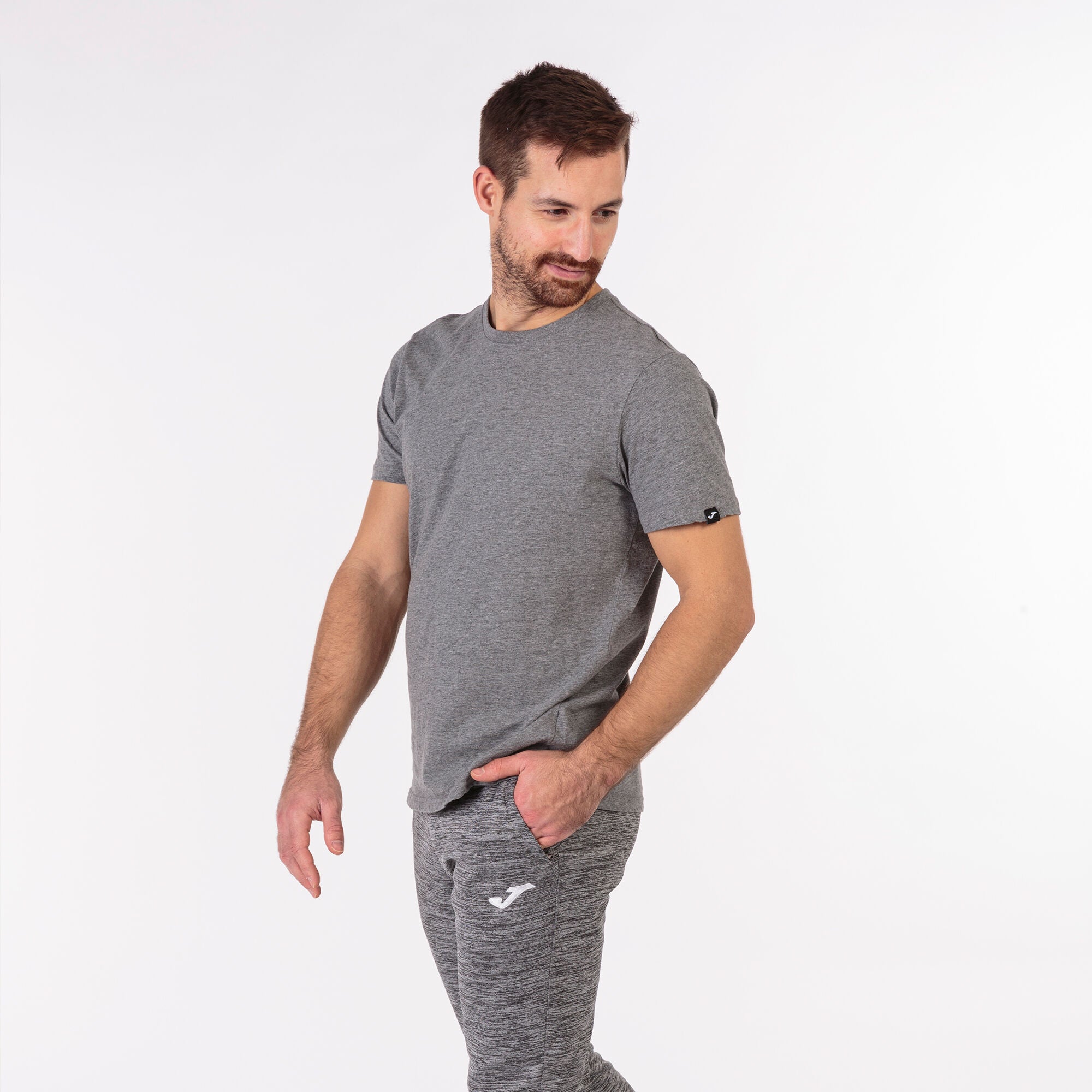 Joma Desert Plain Round Neck T-shirt Men's-2359-Grey