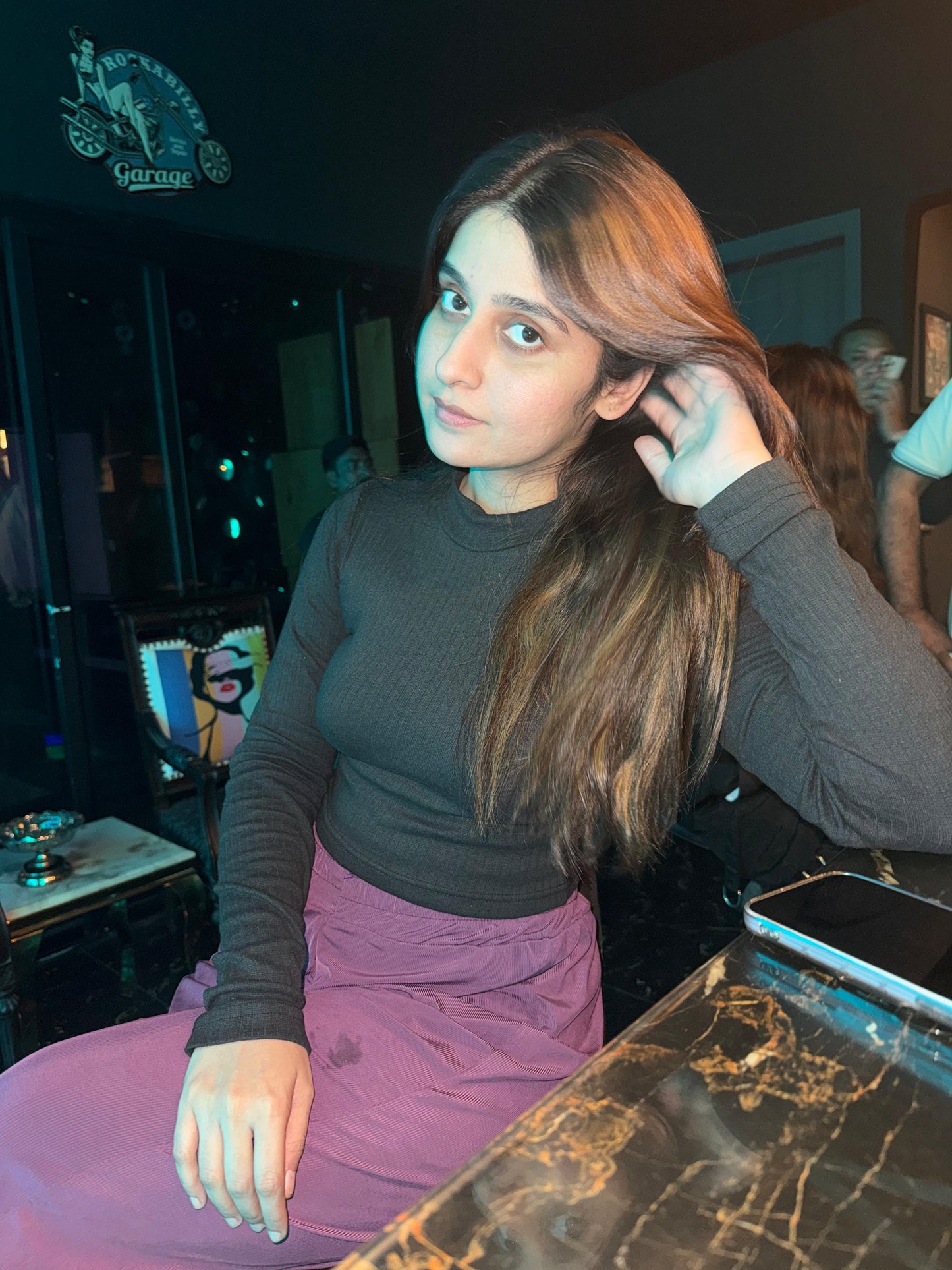 Full Sleeve High Neck CropTop Isawitfirst-2290-Fx1034-Black