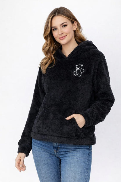 2763 Sherpa Furr Teddy Bear Hood For Women