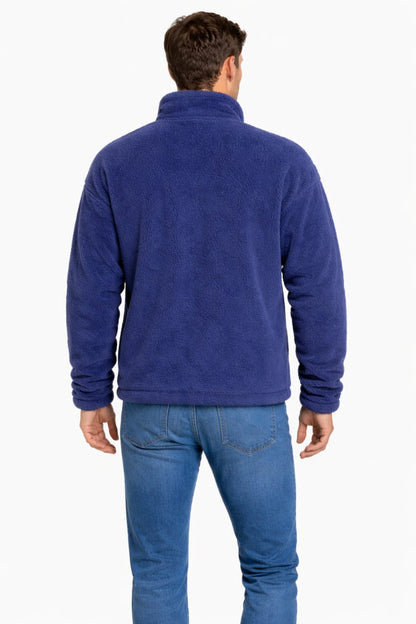 3007-Men’s Furr Zip Up Drop Shoulder Baggy Fit Jacket