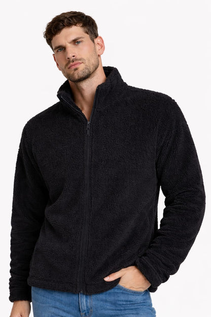 3007-Men’s Furr Zip Up Drop Shoulder Baggy Fit Jacket