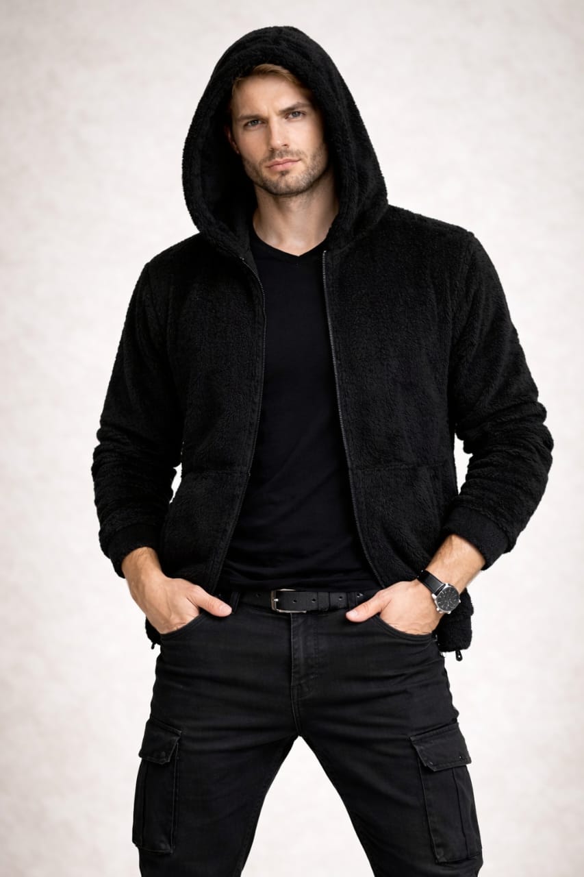 3006-Men’s Furr Full-Zip Drop Shoulder Hoodie