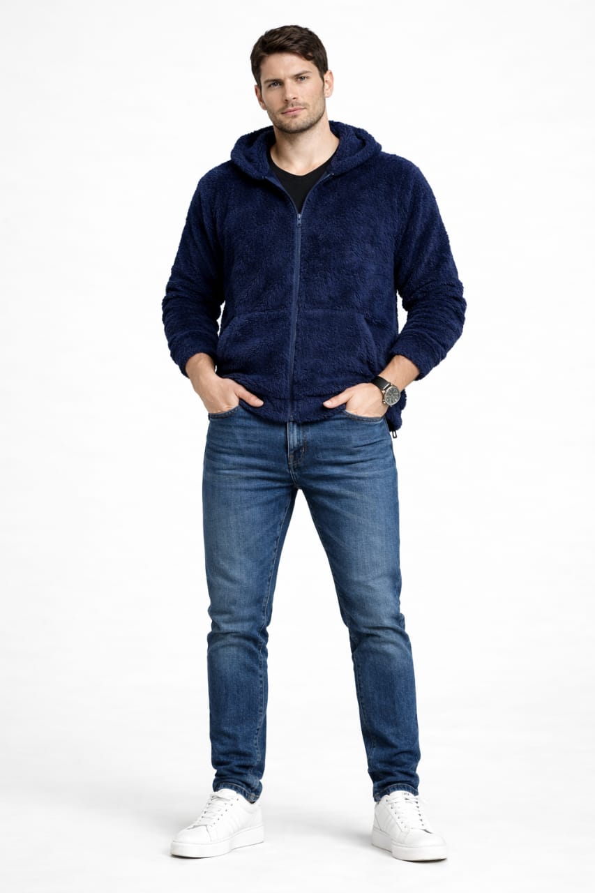 3006-Men’s Furr Full-Zip Drop Shoulder Hoodie