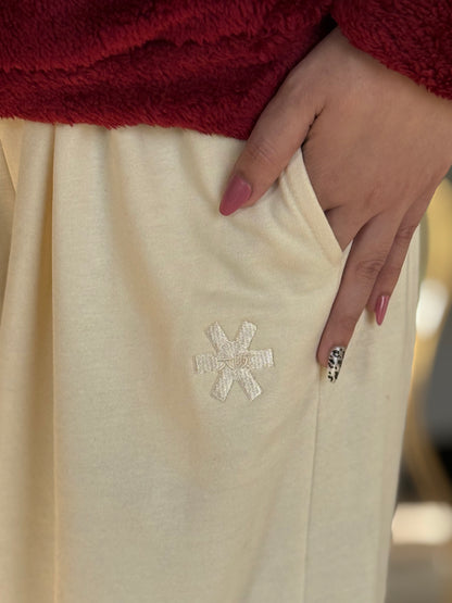 2761-Osk Women Wide Leg Sweatpant-Cream