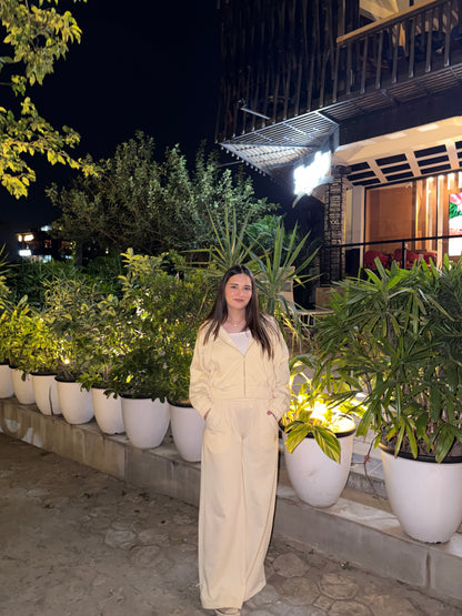 2754-Osk Women Tracksuit-Cream Beige