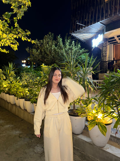 2754-Osk Women Tracksuit-Cream Beige