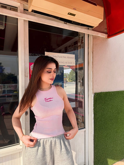 Temptetion Racer  EMB Vest-PLT-2429-Pink