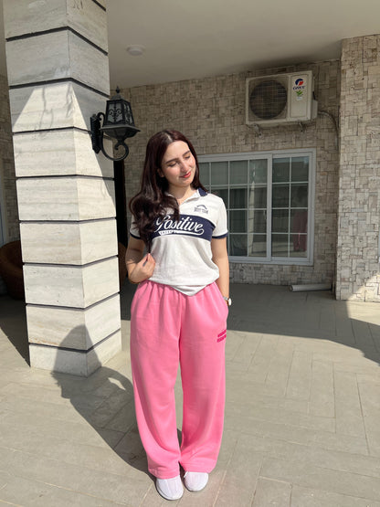 2705-BH Wadrobe Essentials Wide Leg Flare Trouser-Pink