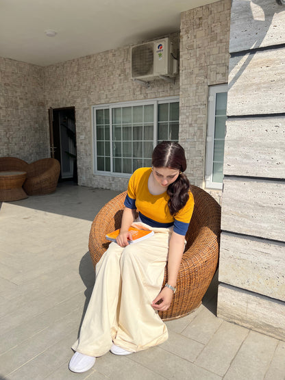 2761-Osk Women Wide Leg Sweatpant-Cream