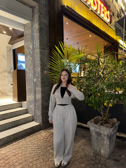 2661-Petite Elasticated Hem Zip Up Sweatshirt