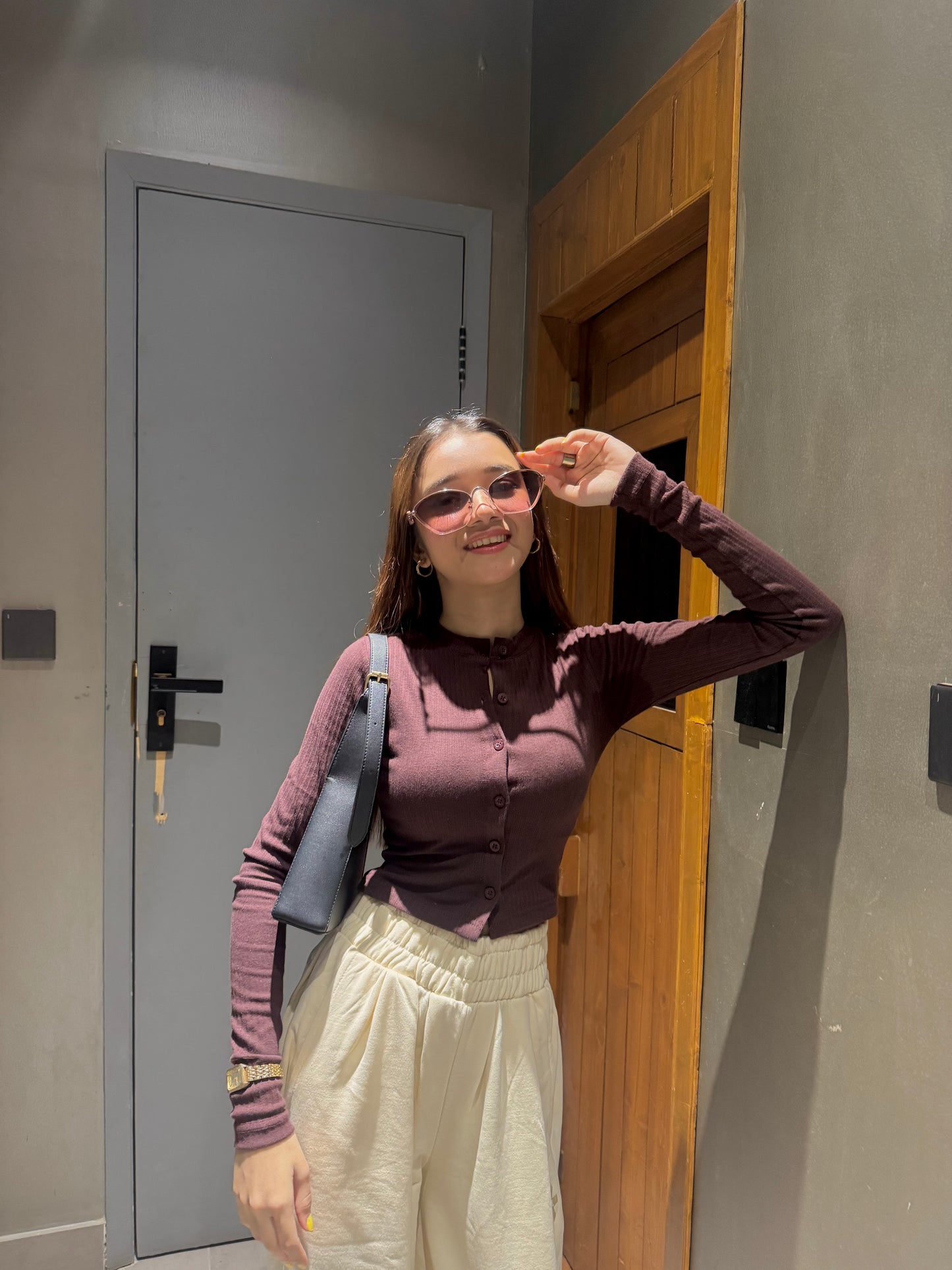 2761-Osk Women Wide Leg Sweatpant-Cream