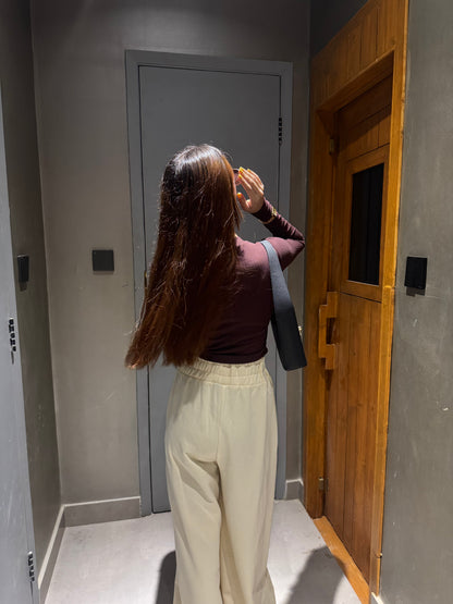 2761-Osk Women Wide Leg Sweatpant-Cream