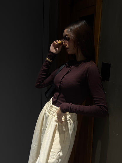 2761-Osk Women Wide Leg Sweatpant-Cream