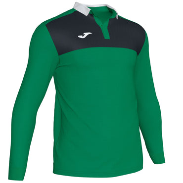 joma Full Sleeve Polo Shirt-MPLO-0055-Green Black - FactoryX.pk