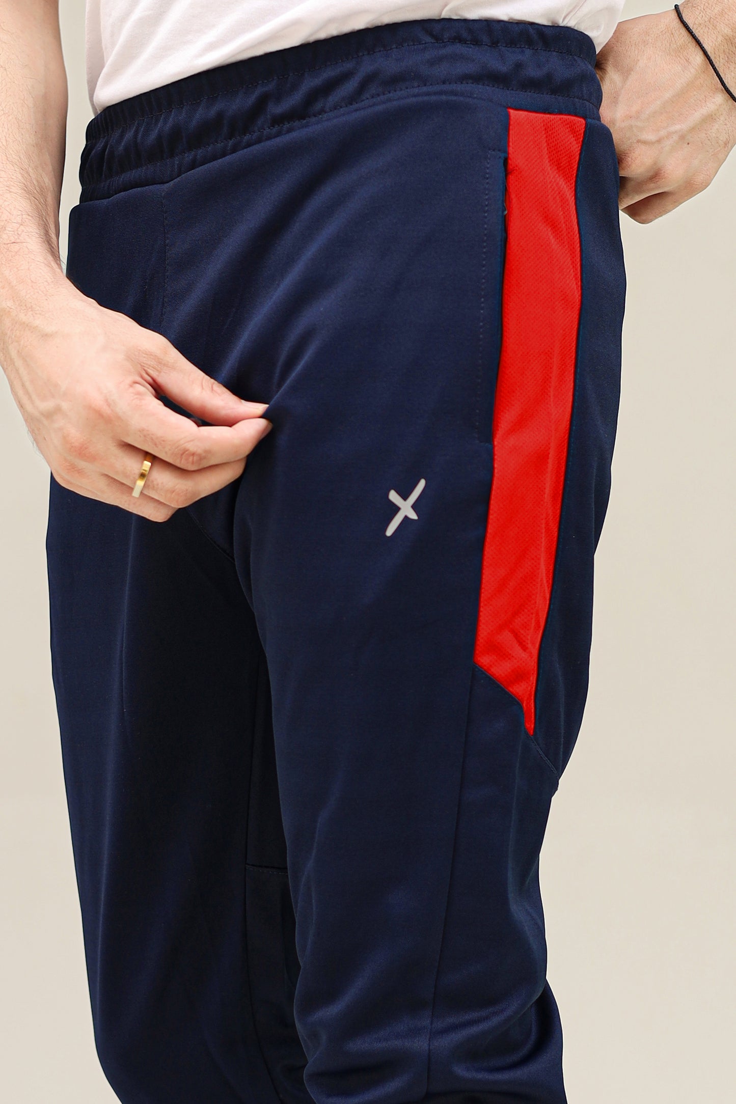 FX Dry-Fit Side Panel Trouser-2450-Navy Red