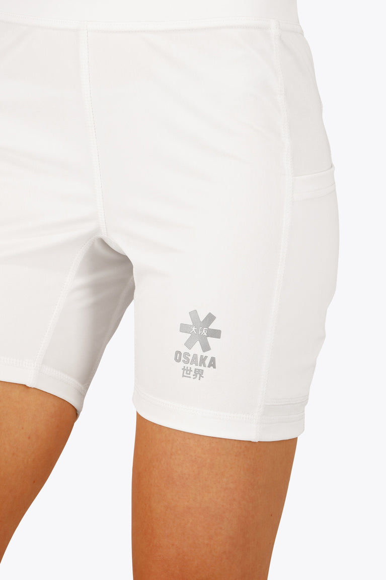 Tech Tights Shorts Women-OSK-2536-White