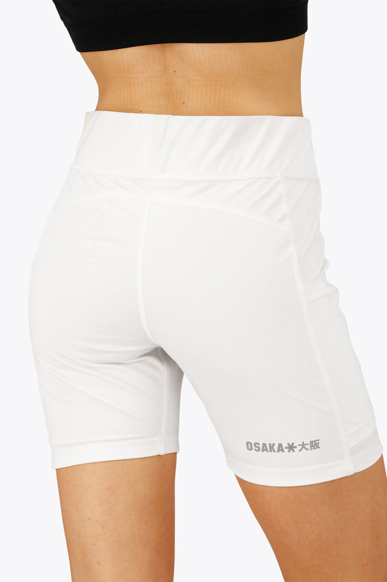 Tech Tights Shorts Women-OSK-2536-White