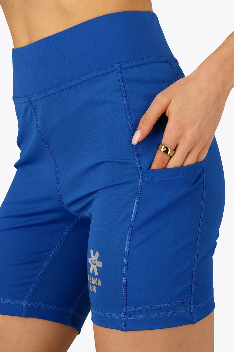 Tech Tights Shorts Women-OSK-2536-Royal