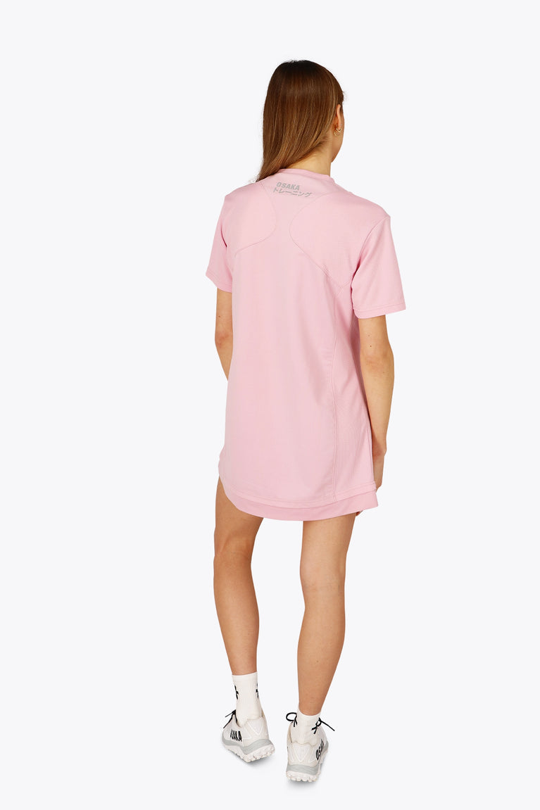 Osk V-neck Tech Dress Women-2535-Pink