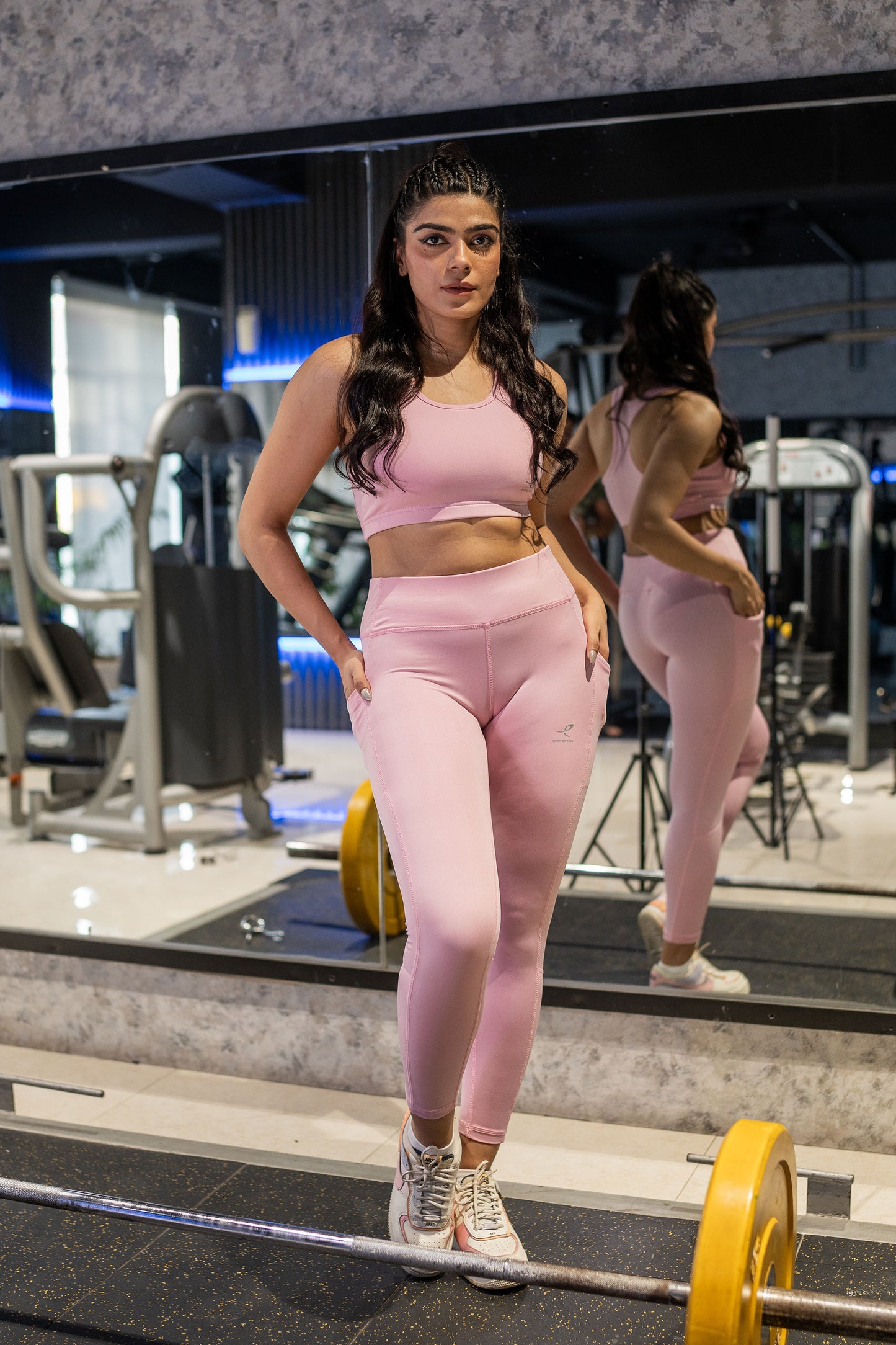 2753-Osk Gym Wear Sports Bra Set Women-Pink