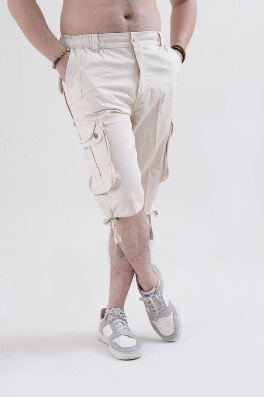 Raff & Taff Bermuda Shorts For Men-RT666-2630 Beige