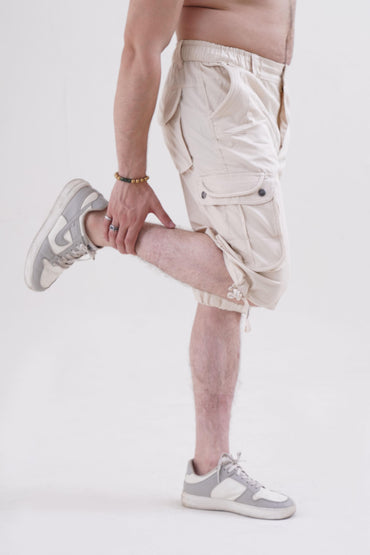 Raff & Taff Bermuda Shorts For Men-RT666-2630 Beige