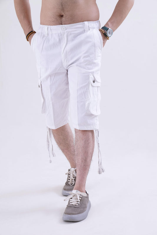 Raff & Taff Bermuda Shorts For Men-RT666-2630 White