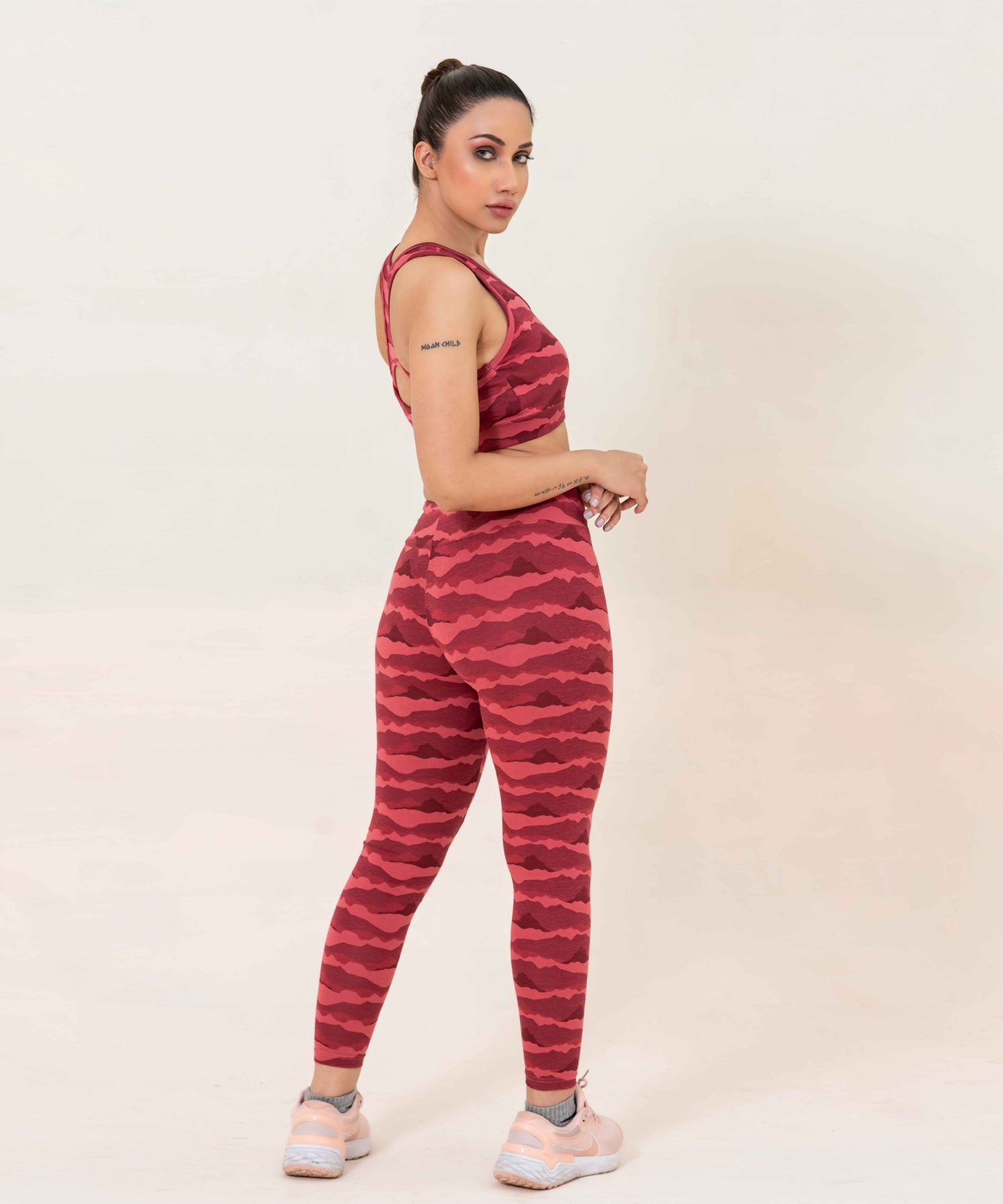 Camo Activewear Leggings-Red