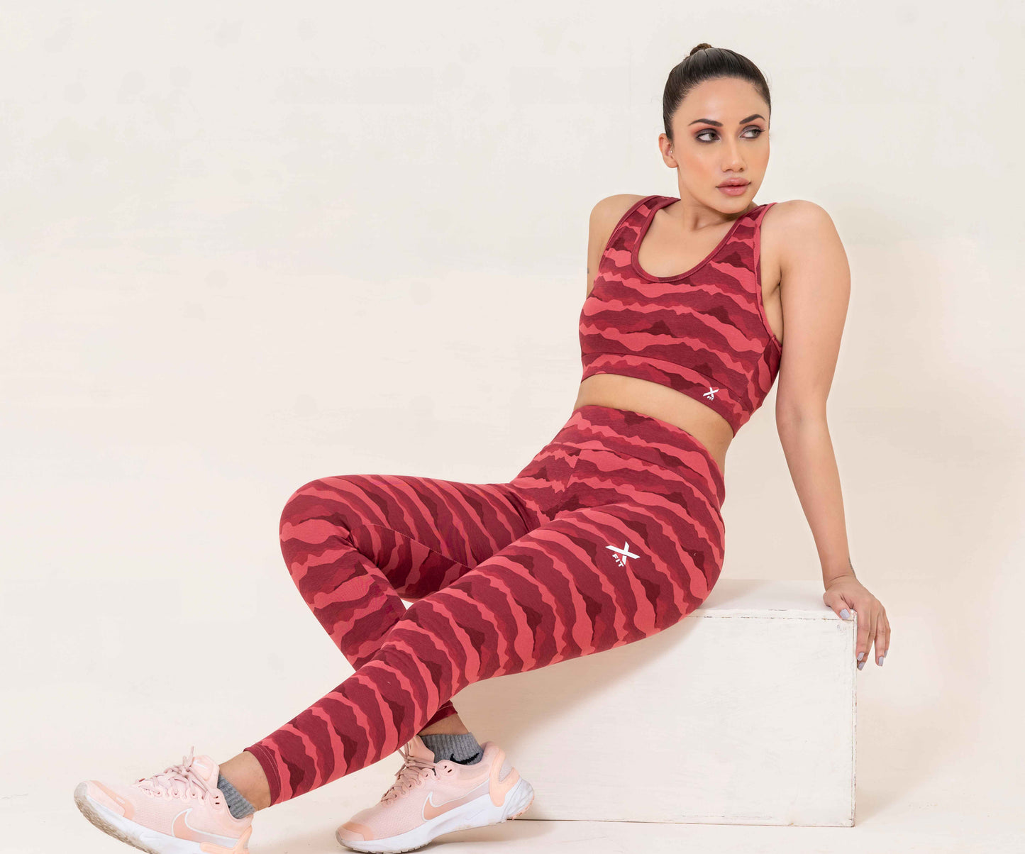 Camo Activewear Leggings-Red