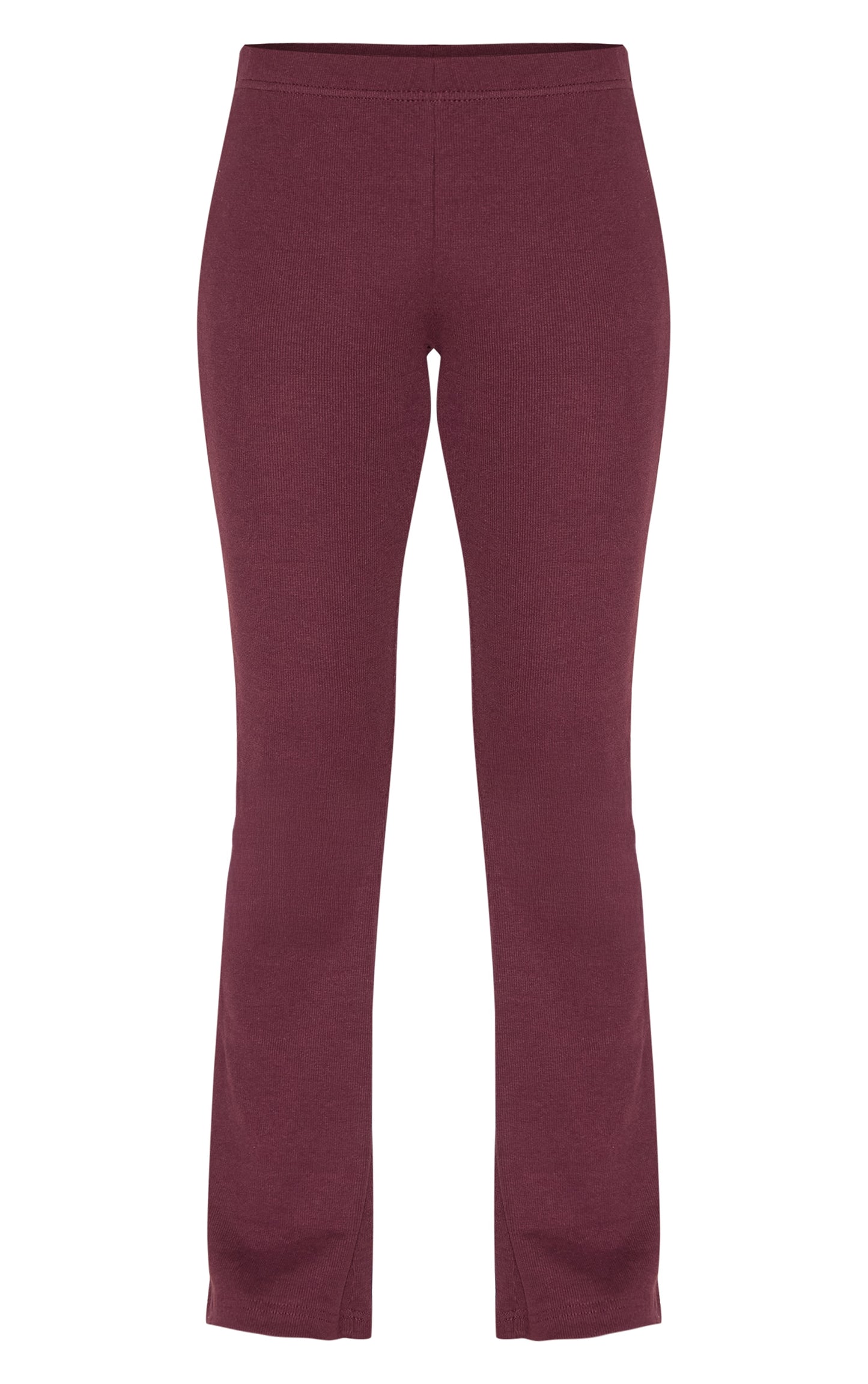 2669-Ribbed Elasticated Skinny Flare Trousers