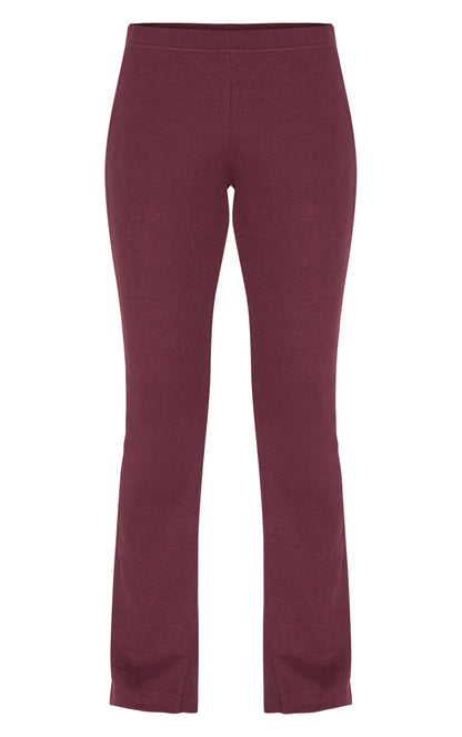 2669-Ribbed Elasticated Skinny Flare Trousers