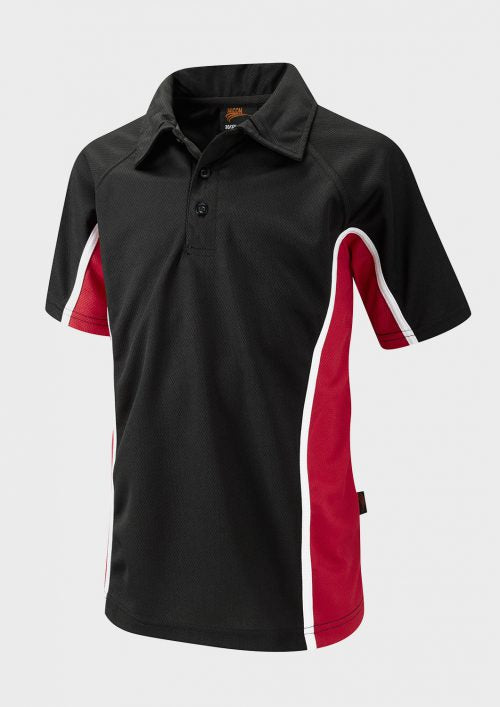 Falcon Classic Men's Polo with different Embroidered Logos & Panel-Spirit-G-920-Black