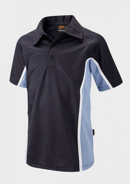 Falcon Classic Men's Polo with different Embroidered Logos & Panel-Spirit-G-920-Navy