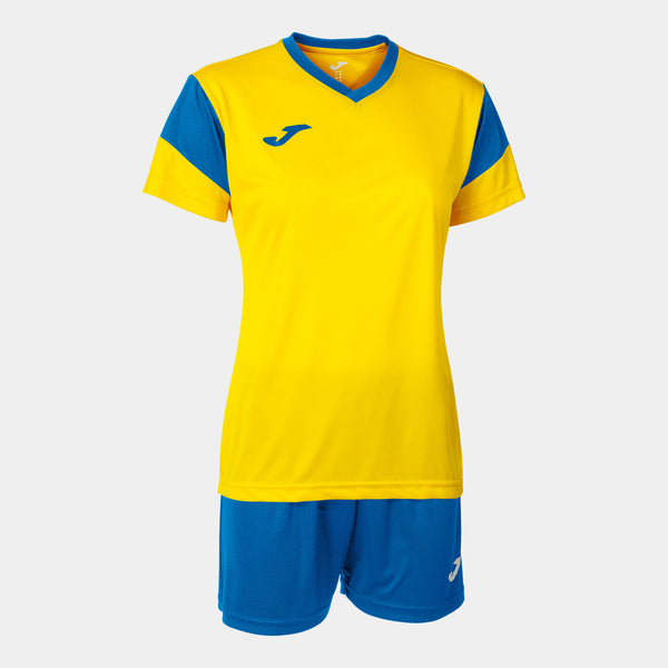 Joma Phoenix Activewear T-shirt & Short Set Ladies-2372-Yellow Royal