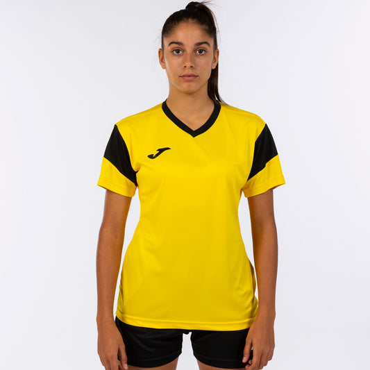 Joma Phoenix Activewear T-shirt & Short Set Ladies-2372-Yellow Black