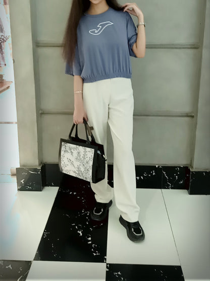 2701-Joma Croptop T Shirt Women-Charcoal