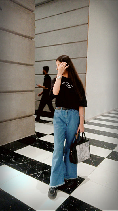 2701-Joma Croptop T Shirt Women-Black