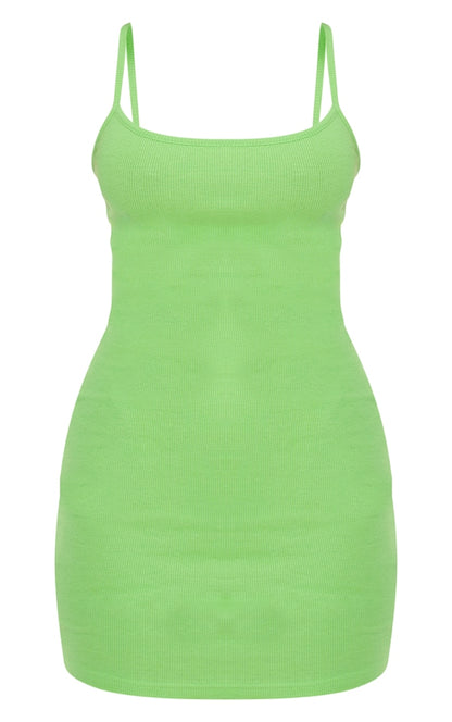 PLT  Strappy Snatched Sculpt Bodycon Dresss-2441-Green