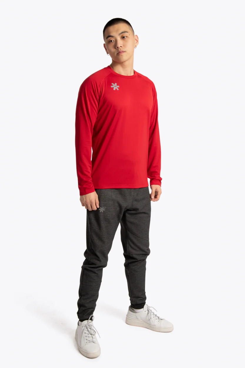 2728-Osk Men Training Full Sleeve Shirt-Red