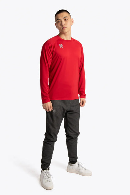 2728-Osk Men Training Full Sleeve Shirt-Red