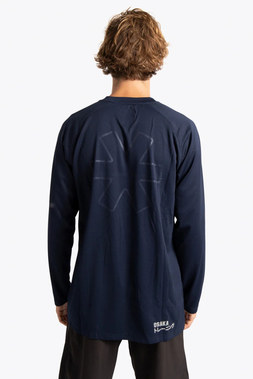 2728-Osk Men Training Full Sleeve Shirt-Navy
