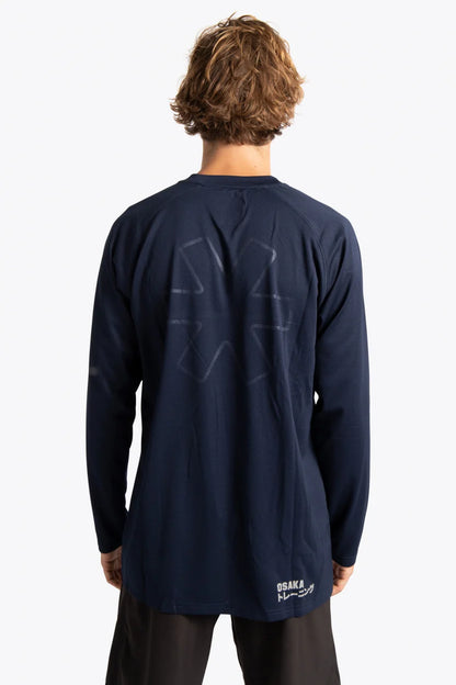 2728-Osk Men Training Full Sleeve Shirt-Navy