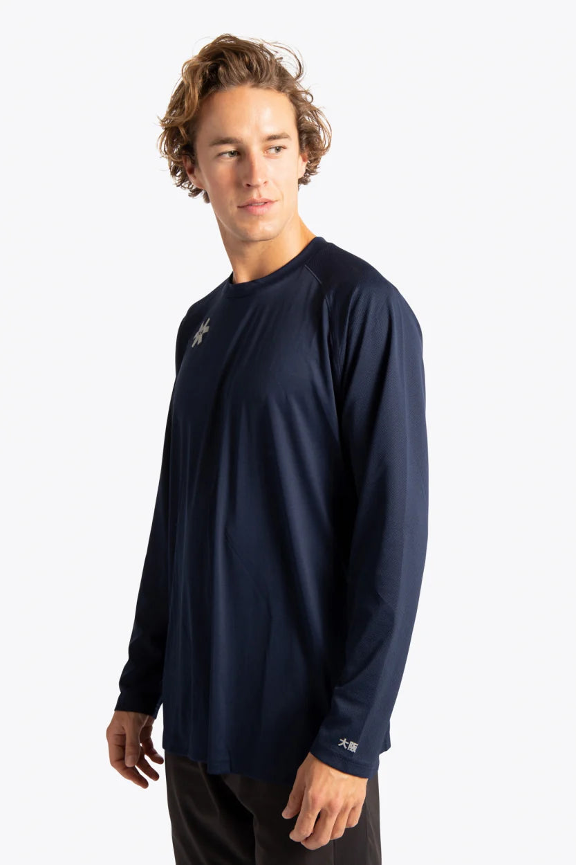 2728-Osk Men Training Full Sleeve Shirt-Navy