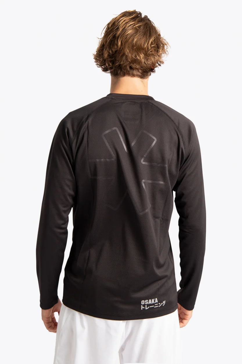 2728-Osk Men Training Full Sleeve Shirt-Black