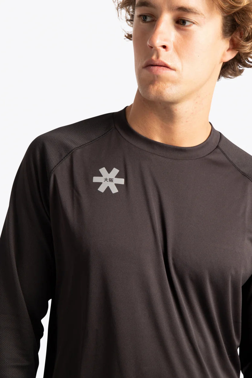 2728-Osk Men Training Full Sleeve Shirt-Black