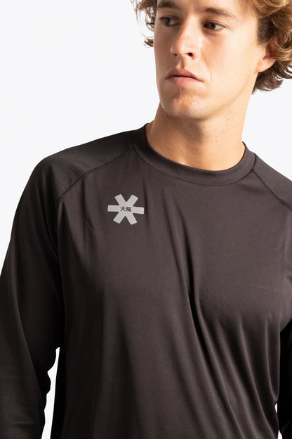 2728-Osk Men Training Full Sleeve Shirt-Black