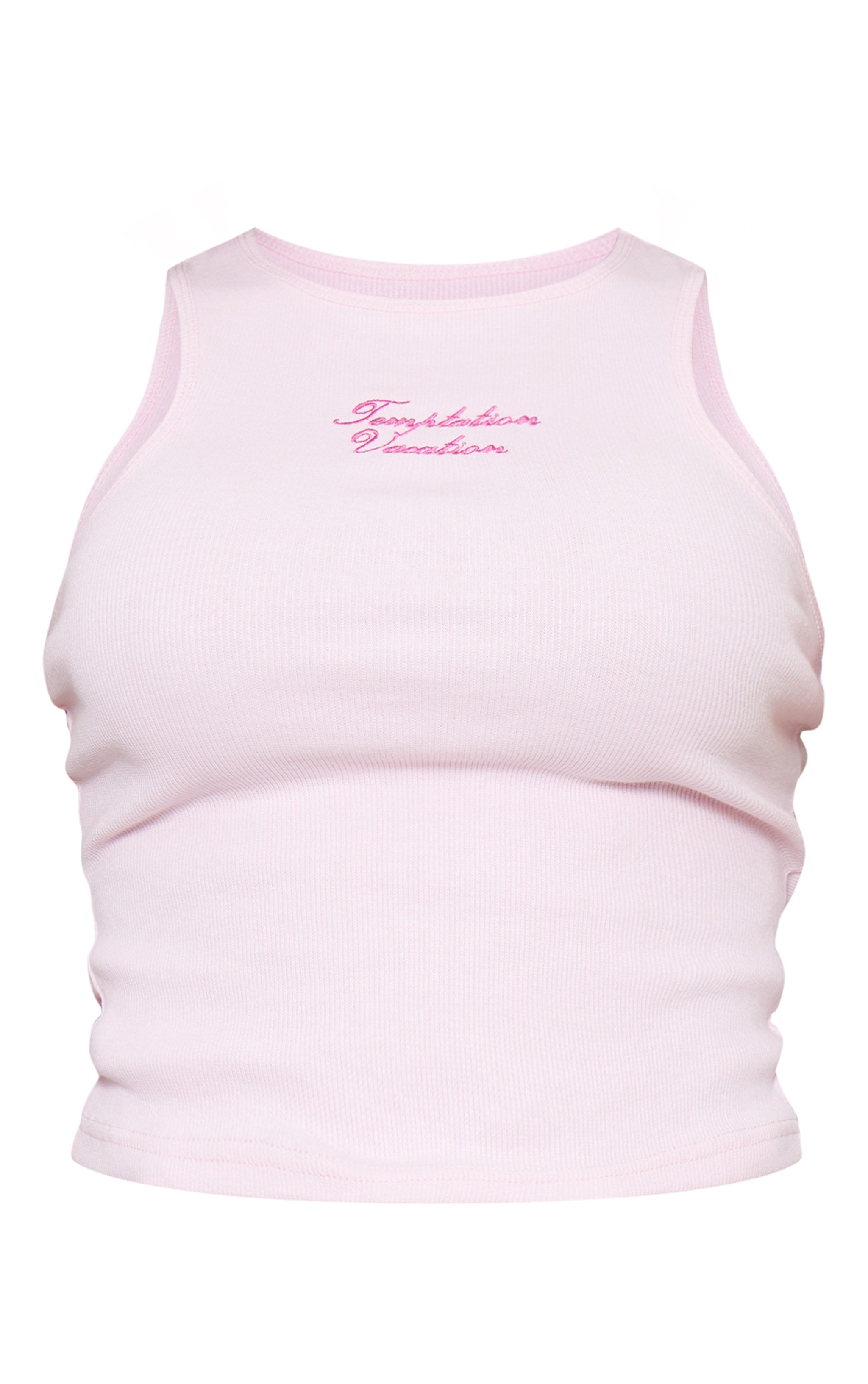 Temptetion Racer  EMB Vest-PLT-2429-Baby Pink