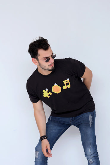 Instrument Printed T-Shirt For Men-0045